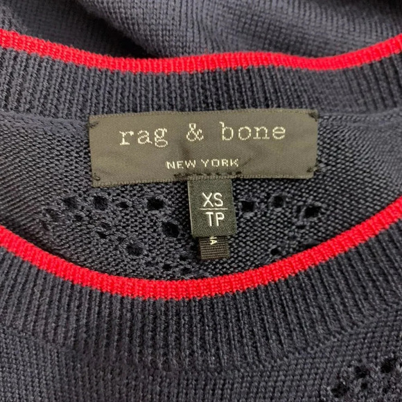 Rag and Bone Adriana Sleeveless Dress Wool Blend Knit in Blue Navy Size XS - Picture 8 of 8